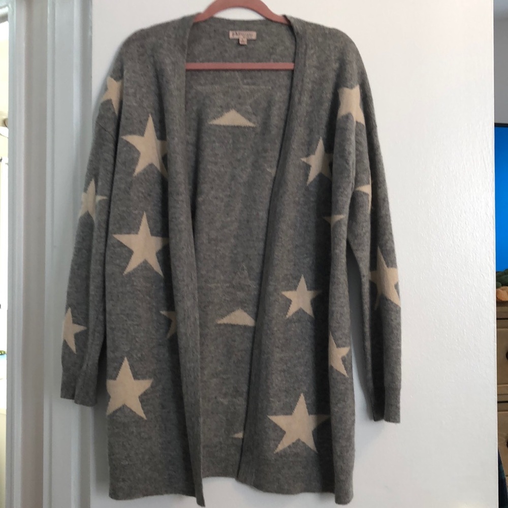Philosophy Sweater, Stars in grey and cream.